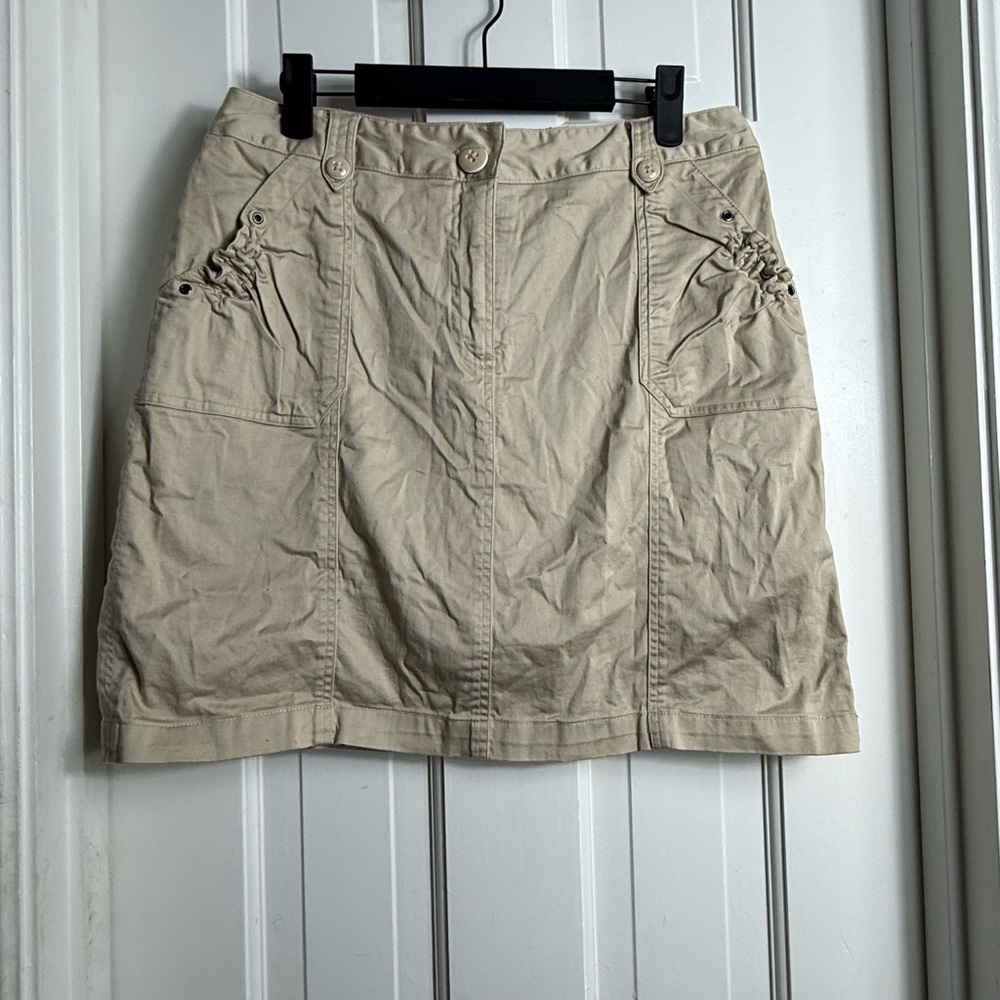 Larry Levine Tan Mini Pencil Skirt Casual Resort Wear